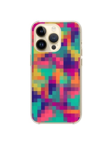 Coque iPhone 14 Pro Exotic Mosaic Pixels Azteque - Eleaxart