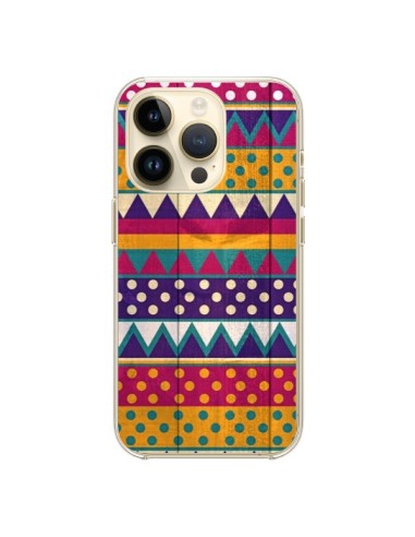 Coque iPhone 14 Pro Mexican Triangle Aztec Azteque - Eleaxart