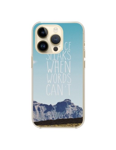 Coque iPhone 14 Pro Silence speaks when words can't paysage - Eleaxart