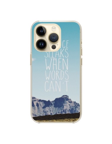 iPhone 14 Pro Case Silence speaks when words can't Landscape - Eleaxart