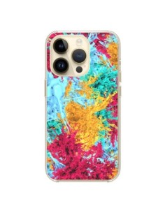Coque iPhone 14 Pro Splashes Peintures - Eleaxart
