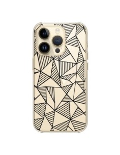 iPhone 14 Pro Case Lines Triangles Grid Abstract Black...