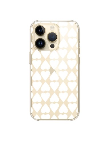 Cover iPhone 14 Pro Cuore Bianco Trasparente - Project M