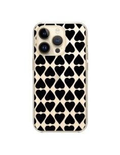 iPhone 14 Pro Case Heart Black Clear - Project M
