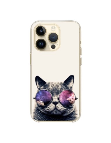 Cover iPhone 14 Pro Gatto con gli occhiali- Gusto NYC