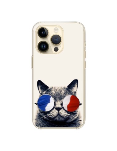 Cover iPhone 14 Pro Gatto con occhiali - Gusto NYC