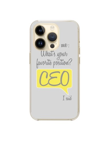 Cover iPhone 14 Pro What's your favorite position CEO I said, Giallo - Shop Gasoline