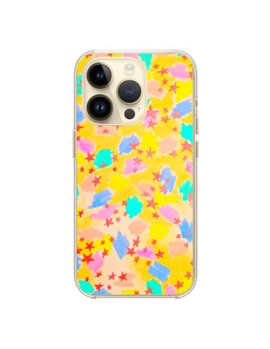 Coque iPhone 14 Pro Stars Etoiles Jaunes - Ebi Emporium