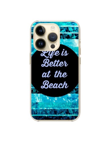 Coque iPhone 14 Pro Life is Better at The Beach - Ebi Emporium