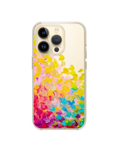 Coque iPhone 14 Pro Creation in Color Jaune Yellow Transparente - Ebi Emporium