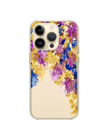 Coque iPhone 14 Pro Cascade Florale Transparente - Ebi Emporium