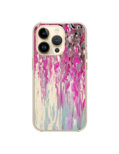 Coque iPhone 14 Pro Tempête Rose Transparente - Ebi Emporium