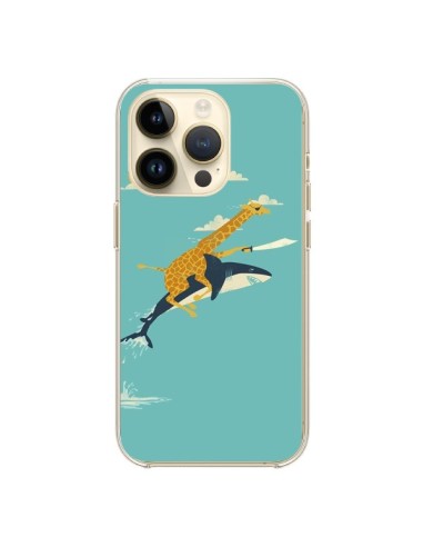 Coque iPhone 14 Pro Girafe Epee Requin Volant - Jay Fleck