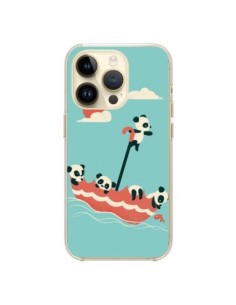 Coque iPhone 14 Pro Parapluie Flottant Panda - Jay Fleck