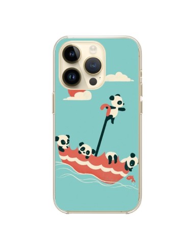 Coque iPhone 14 Pro Parapluie Flottant Panda - Jay Fleck