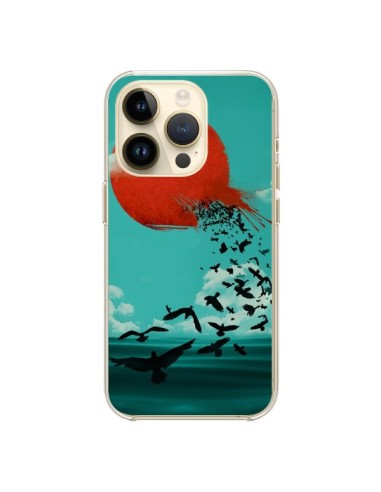 Coque iPhone 14 Pro Soleil Oiseaux Mer - Jay Fleck