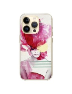 Cover iPhone 14 Pro Bright Pink Ritratt Donna - Jenny Liz...