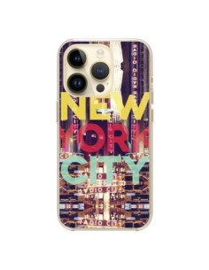 Coque iPhone 14 Pro New York City Buildings - Javier...