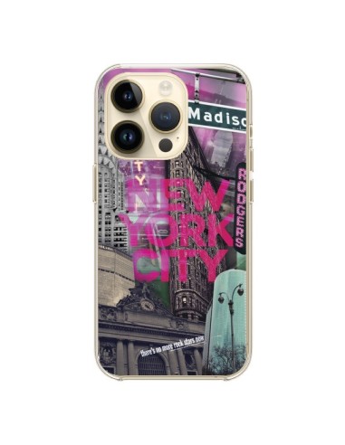 Coque iPhone 14 Pro New York City Rose - Javier Martinez