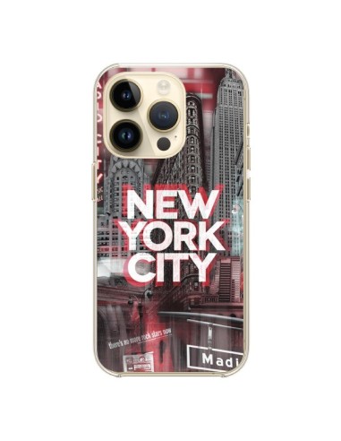 Coque iPhone 14 Pro New York City Rouge - Javier Martinez