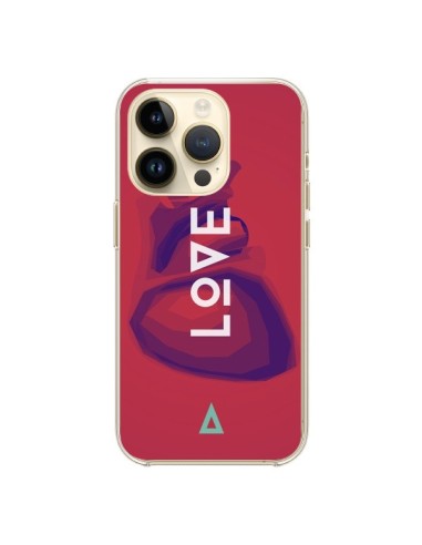 Coque iPhone 14 Pro Love Coeur Triangle Amour - Javier Martinez