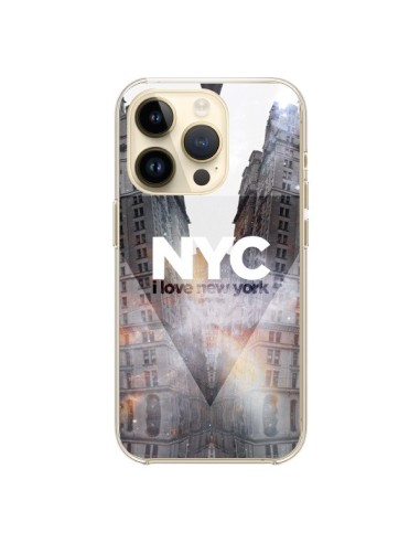 Coque iPhone 14 Pro I Love New York City Orange - Javier Martinez