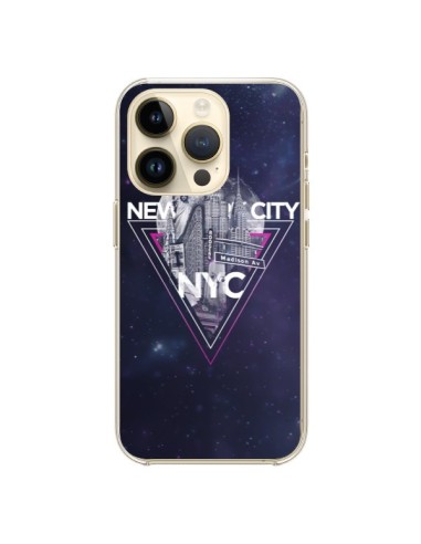 Coque iPhone 14 Pro New York City Triangle Rose - Javier Martinez