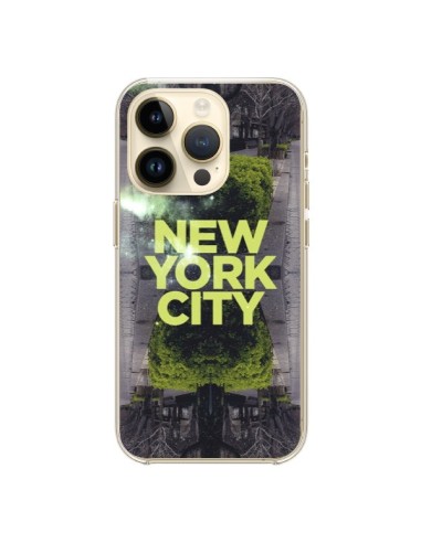 Coque iPhone 14 Pro New York City Vert - Javier Martinez