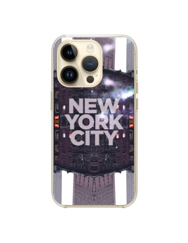 Coque iPhone 14 Pro New York City Violet - Javier Martinez