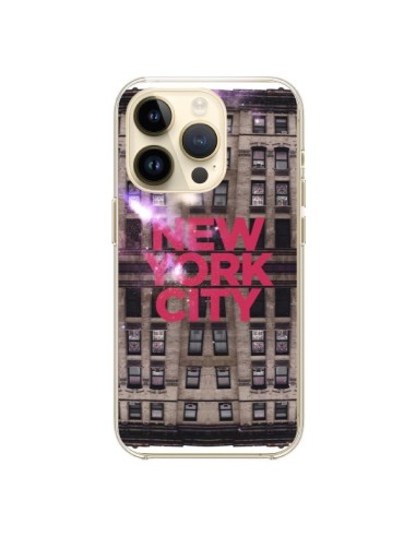 Coque iPhone 14 Pro New York City Buildings Rouge - Javier Martinez