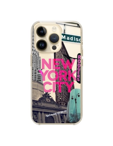 Coque iPhone 14 Pro New Yorck City NYC Transparente - Javier Martinez