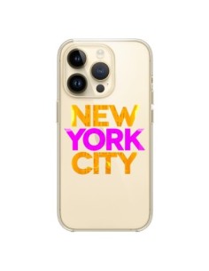 Coque iPhone 14 Pro New York City NYC Orange Rose...