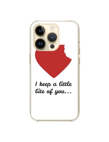 Coque iPhone 14 Pro I Keep a little bite of you Coeur Love Amour - Julien Martinez