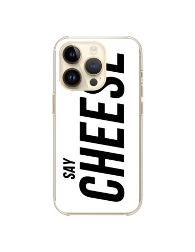 Coque iPhone 14 Pro Say Cheese Smile Blanc - Jonathan Perez