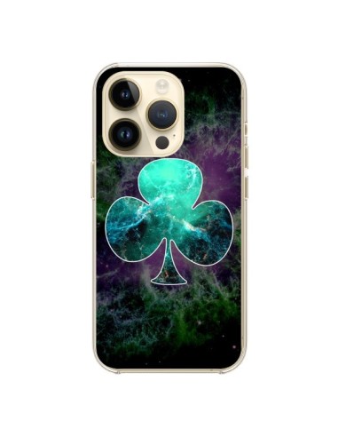 Coque iPhone 14 Pro Nebula Club Trèfle Galaxie - Jonathan Perez