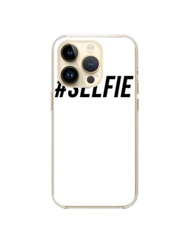 Coque iPhone 14 Pro Hashtag Selfie Noir Vertical - Jonathan Perez