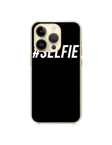 Coque iPhone 14 Pro Hashtag Selfie Blanc Vertical - Jonathan Perez