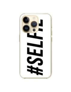 Coque iPhone 14 Pro Hashtag Selfie Blanc Horizontal -...