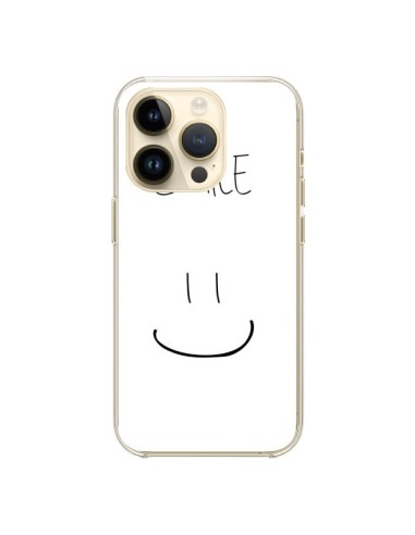 Coque iPhone 14 Pro Smile Souriez en Blanc - Jonathan Perez