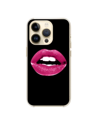 Coque iPhone 14 Pro Lèvres Roses - Jonathan Perez