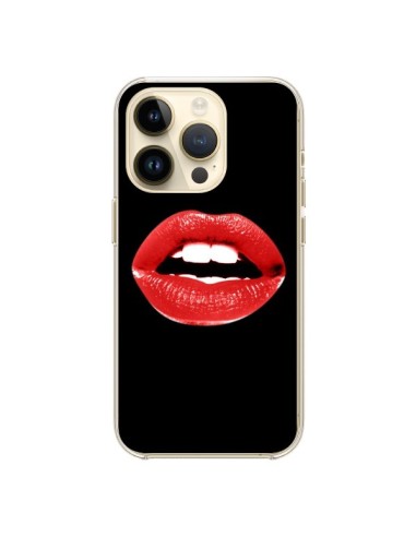 Coque iPhone 14 Pro Lèvres Rouges - Jonathan Perez