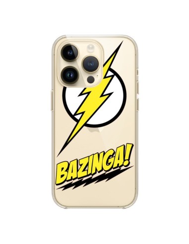 Coque iPhone 14 Pro Bazinga Sheldon The Big Bang Thoery Transparente - Jonathan Perez