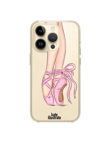 Coque iPhone 14 Pro Ballerina Ballerine Danse Transparente - kateillustrate