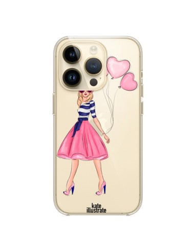 Coque iPhone 14 Pro Legally Blonde Love Transparente - kateillustrate