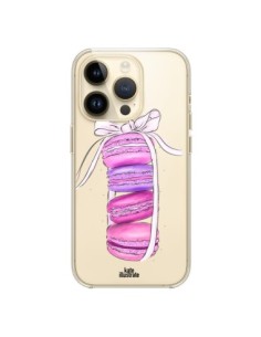 Coque iPhone 14 Pro Macarons Pink Purple Rose Violet...