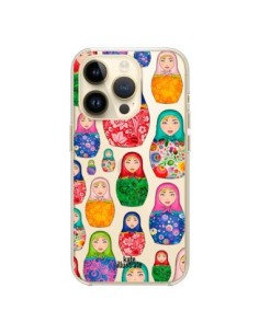 Cover iPhone 14 Pro Matryoshka Bambola Russa Trasparente...