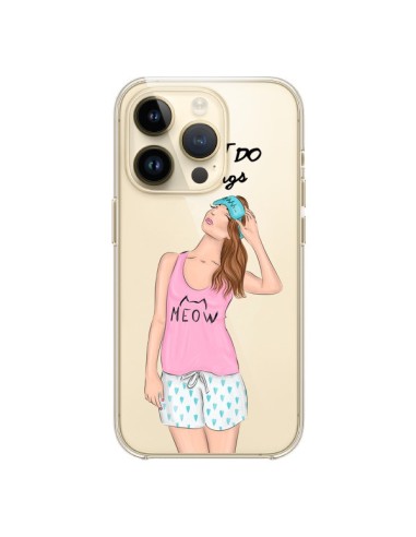 Coque iPhone 14 Pro I Don't Do Mornings Matin Transparente - kateillustrate