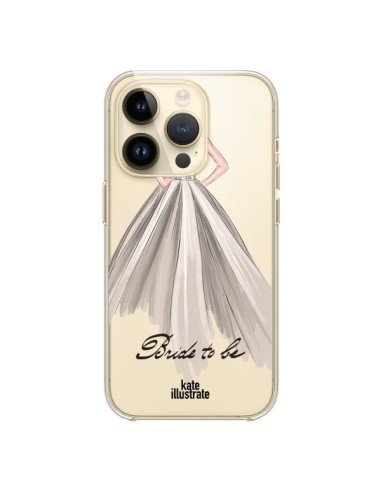 iPhone 14 Pro Case Bride To Be Sposa Clear - kateillustrate