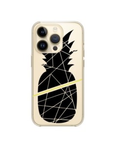 Cover iPhone 14 Pro Ananas Nero Trasparente - Koura-Rosy...
