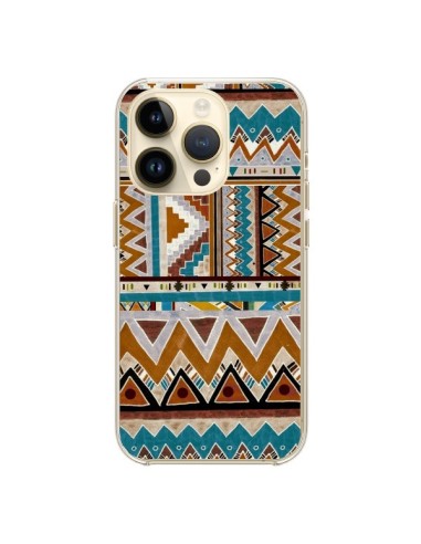 iPhone 14 Pro Case Aztec Green Brown - Kris Tate